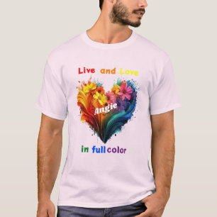 Vivez Et Aimez En T-shirt Plein Couleur