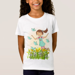 Vivez la vie amusez-vous! t-shirt fille printemps 