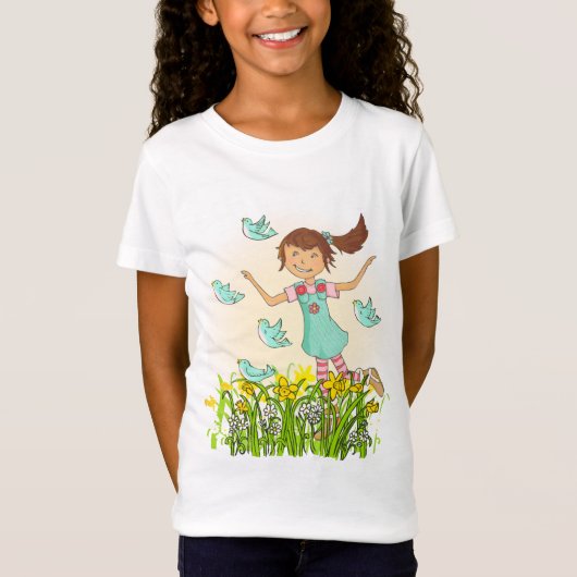 Vivez la vie amusez-vous! t-shirt fille printemps (Devant)