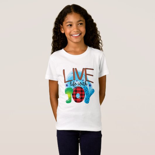 Vivez La Vie Avec Joy T-Shirt (Devant entier)