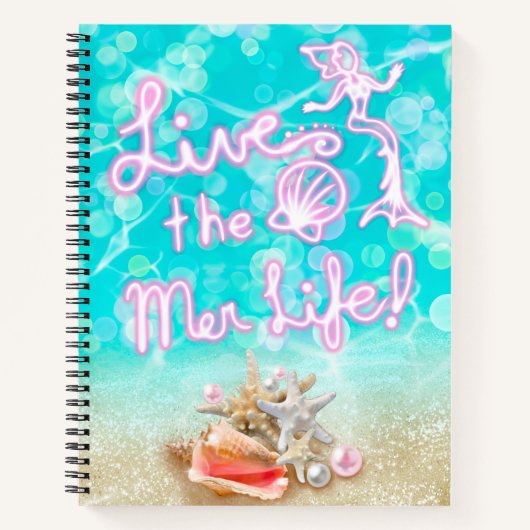 Vivez la vie Mer - Ocean Shell Beach Carnet  (Devant)