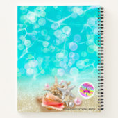 Vivez la vie Mer - Ocean Shell Beach Carnet  (Dos)