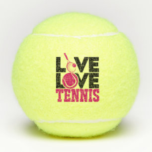 Vivez l'amour du tennis Balle de tennis rose