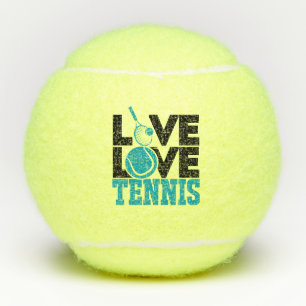 Vivez l'amour du tennis Balle de tennis sarcelle