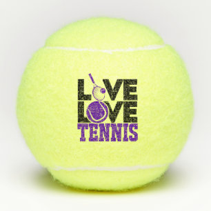 Vivez l'amour du tennis Balle de tennis violette