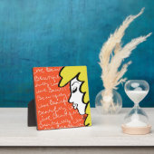 Vivez merveilleusement Plaque avec de l'Easel (Insitu)