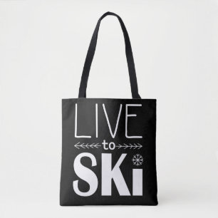 Vivez pour skier sac