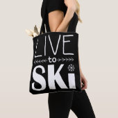 Vivez pour skier sac (De près)