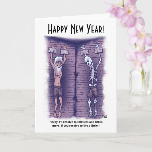 Vivez une petite carte du jour de l'an (Orchidée)