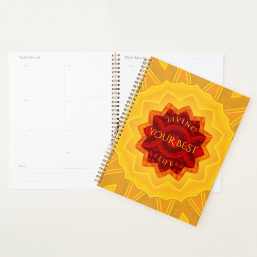 Vivez votre vie Meilleure planificateur Art déco (Devant avec enveloppe)