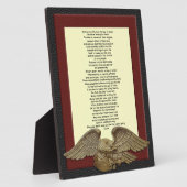 Vivez votre vie, plaque du chef Tecumseh d'aigle d (Côté)