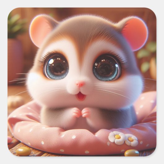 "Vivi" Vierkante Sticker (Voorkant)