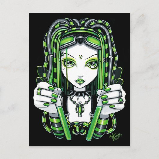 "Vivian" Carte postale Cybergoth Dark Industrial F (Devant)