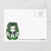 Vivian Cybergoth Toxique Green Fairy Carte postale (Dos)