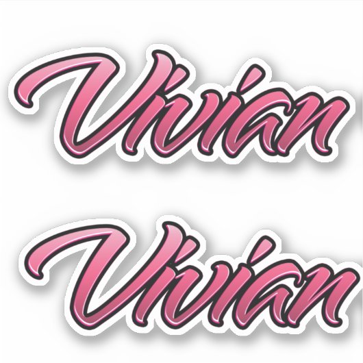 Vivian faded pink Autocollants (Devant)