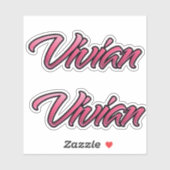 Vivian faded pink Autocollants (Feuille)