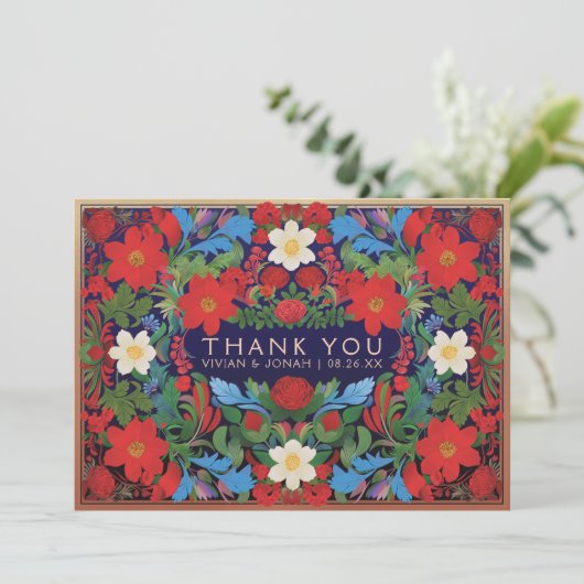 VIVIAN I - Trouwbedankkaarten groot Bedankkaart (Staand voorkant)