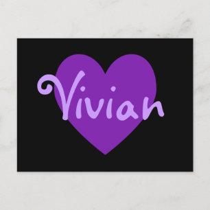 Vivian in het Paars Briefkaart