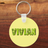 Vivian Name Kiwi Design Porte-clés (Recto)