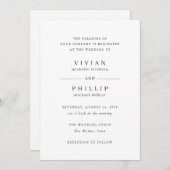 Vivian Simple Elegant Wedding Kaart (Voorkant / Achterkant)