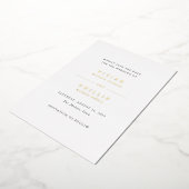 Vivian Simple Elegant Wedding Save the Date Folie Uitnodiging (Gedraaid)