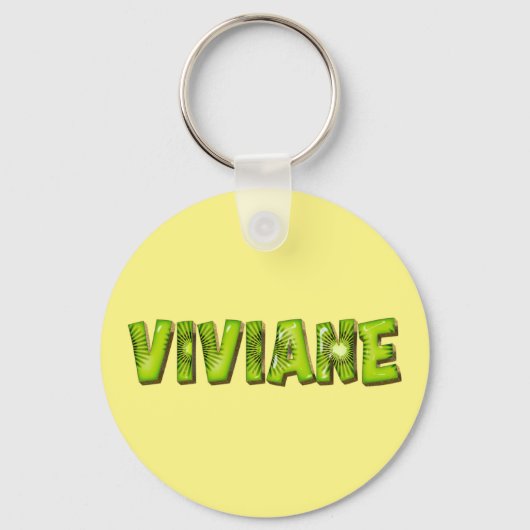 Viviane Nom Kiwi Design Porte-clés (Recto)