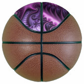 Vivid Abstract Cool Pink Paars Fractal Art Spiral Basketbal (Rechts)
