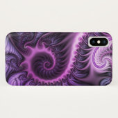 Vivid Abstract Cool Pink Paars Fractal Art Spiral Case-Mate iPhone Case (Achterkant (horizontaal))