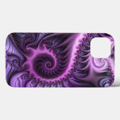 Vivid Abstract Cool Pink Paars Fractal Art Spiral Case-Mate iPhone Case (Achterkant (horizontaal))
