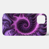 Vivid Abstract Cool Pink Paars Fractal Art Spiral Case-Mate iPhone Case (Achterkant (horizontaal))