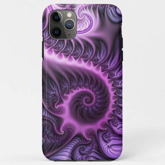 Vivid Abstract Cool Pink Paars Fractal Art Spiral Case-Mate iPhone Case (Achterkant)