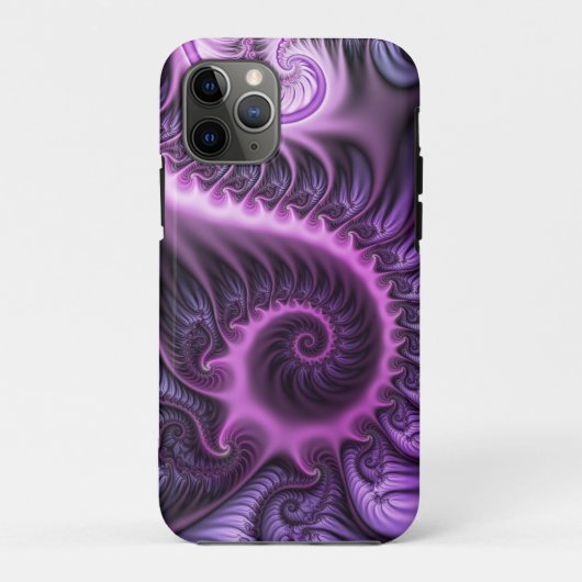 Vivid Abstract Cool Pink Paars Fractal Art Spiral Case-Mate iPhone Case (Achterkant)