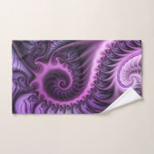 Vivid Abstract Cool Pink Paars Fractal Art Spiral Handdoek (Handdoek)