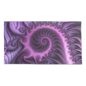 Vivid Abstract Cool Pink Paars Fractal Art Spiral Kussensloop (Achterkant-Links)