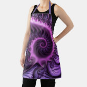 Vivid Abstract Cool Pink Paars Fractal Art Spiral Schort (Insitu)