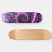 Vivid Abstract Cool Pink Paars Fractal Art Spiral Skateboard (Horizontaal)