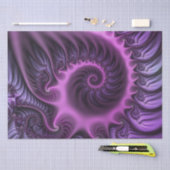 Vivid Abstract Cool Pink Paars Fractal Art Spiral Tissuepapier (Craft)