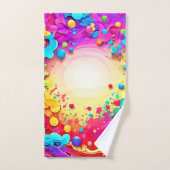 Vivid Abstrait Color Explosion Art (Serviette à main)