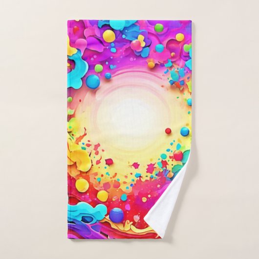 Vivid Abstrait Color Explosion Art (Serviette à main)