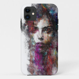 Vivid Abstrait Portrait iPhone 11 Coque