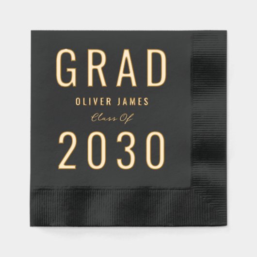 Vivid Année Moderne Graduation Party Foil serviett (Recto)