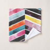 Vivid aquarelle Chevron I (Gant de toilette)