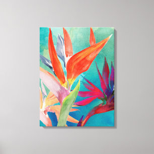 Vivid Birds of Paradise Canvas Afdruk