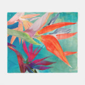 Vivid Birds of Paradise Fleece Deken (Voorkant (Horizontaal))