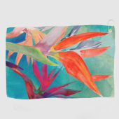 Vivid Birds of Paradise Golfhanddoek (Horizontaal)