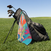 Vivid Birds of Paradise Golfhanddoek (Groen)