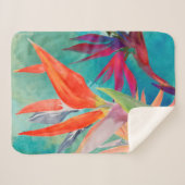 Vivid Birds of Paradise Sherpa Deken (Voorkant (horizontaal))