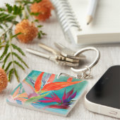 Vivid Birds of Paradise Sleutelhanger (Voorkant Rechts)