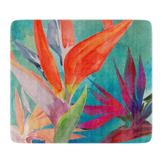 Vivid Birds of Paradise Snijplank (Voorkant)