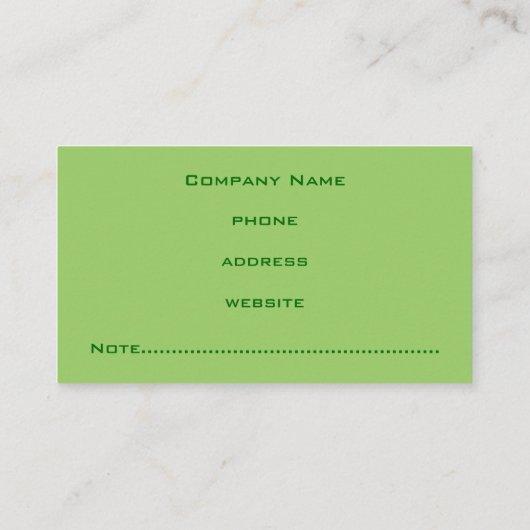 Vivid Carte de visite vert (Dos)